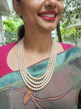 Akoya four line Pearls-Silver Neckpiece-House of Taamara-House of Taamara