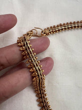 Antique Gold polish necklace-Silver Neckpiece-CI-House of Taamara