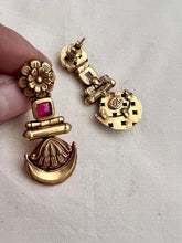 Antique Gold polish ruby hangings-Earrings-CI-House of Taamara