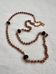 Antique gold polish beads chain-Silver Neckpiece-CI-House of Taamara