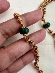 Antique gold polish beads chain-Silver Neckpiece-CI-House of Taamara