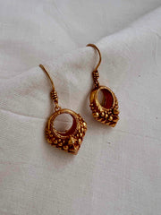 Antique gold polish chettinad style earrings-Earrings-CI-House of Taamara