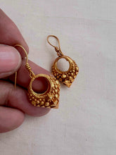 Antique gold polish chettinad style earrings-Earrings-CI-House of Taamara
