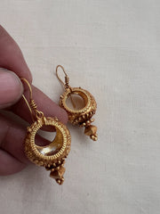 Antique gold polish chettinad style earrings-Earrings-CI-House of Taamara
