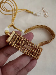 Antique gold polish choker-Silver Neckpiece-CI-House of Taamara