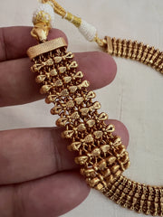 Antique gold polish choker-Silver Neckpiece-CI-House of Taamara
