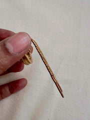 Antique gold polish hair clip-Silver Neckpiece-CI-House of Taamara
