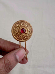 Antique gold polish hair clip-Silver Neckpiece-CI-House of Taamara