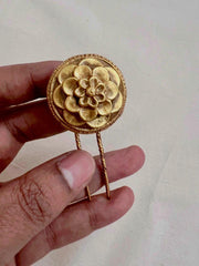 Antique gold polish hair clip-Silver Neckpiece-CI-House of Taamara
