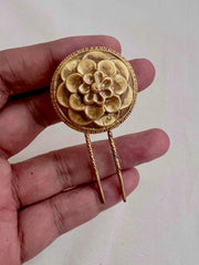 Antique gold polish hair clip-Silver Neckpiece-CI-House of Taamara