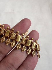 Antique gold polish necklace-Silver Neckpiece-CI-House of Taamara