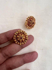Antique gold polish studs-Earrings-CI-House of Taamara