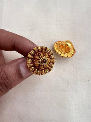 Antique gold polish studs-Earrings-CI-House of Taamara
