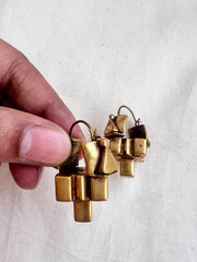 Antique gold polish vintage style thandatti earrings-Earrings-CI-House of Taamara