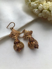 Antique polish hook earrings-Earrings-PL-House of Taamara