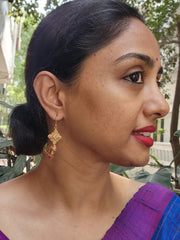 Antique polish hook earrings-Earrings-PL-House of Taamara