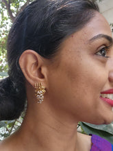 Antique style earrings with pearls bunch-Earrings-PL-House of Taamara