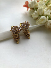Antique style earrings with pearls bunch-Earrings-PL-House of Taamara