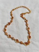 Antique style gold polish flower necklace-Silver Neckpiece-CI-House of Taamara