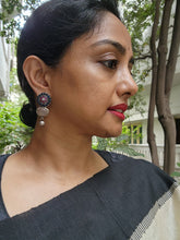 Blue & pink kemp stone with rose quartz stone hangings-Earrings-CI-House of Taamara