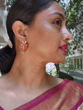 Coral Earrings with Pearl bunch-Earrings-PL-House of Taamara