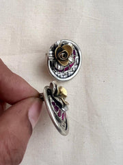 Dual tone flower studs-Earrings-CI-House of Taamara