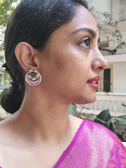 Dual tone flower studs-Earrings-CI-House of Taamara