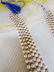 Five Line Akoya Pearls-Silver Neckpiece-House of Taamara-House of Taamara