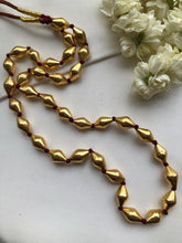 Gold polish dholki beads mala-Silver Neckpiece-PL-House of Taamara