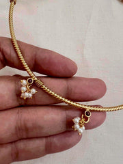 Gold polish hasli with ruby & pearls bunch-Silver Neckpiece-CI-House of Taamara
