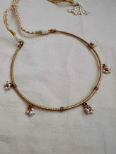 Gold polish hasli with ruby & pearls bunch-Silver Neckpiece-CI-House of Taamara