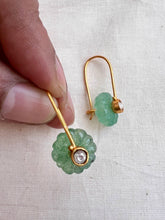 Gold polish jade bead hangings-Earrings-CI-House of Taamara