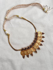 Gold polish kasumala short necklace-Silver Neckpiece-CI-House of Taamara