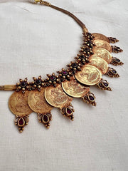 Gold polish kasumala short necklace-Silver Neckpiece-CI-House of Taamara