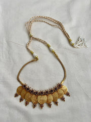 Gold polish kasumala short necklace-Silver Neckpiece-CI-House of Taamara