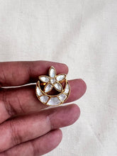 Gold polish kundan adjustable ring-Finger Ring-CI-House of Taamara