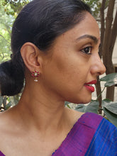 Gold polish kundan & ruby studs-Earrings-CI-House of Taamara