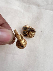 Gold polish kundan studs-Earrings-CI-House of Taamara