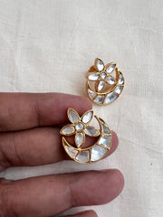 Gold polish kundan studs-Earrings-CI-House of Taamara