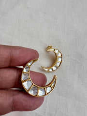 Gold polish kundan studs-Earrings-CI-House of Taamara