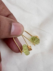 Gold polish lemon quartz hangings-Earrings-CI-House of Taamara