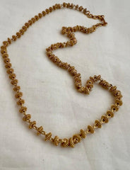 Gold polish nakshi beads chain-Silver Neckpiece-CI-House of Taamara