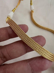 (Made To Order) Gold polish navrathana pendant necklace-Silver Neckpiece-CI-House of Taamara