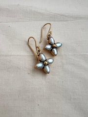 Gold polish pearl hangings-Earrings-CI-House of Taamara