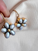 Gold polish pearl hangings-Earrings-CI-House of Taamara