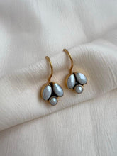 Gold polish pearl hangings-Earrings-CI-House of Taamara