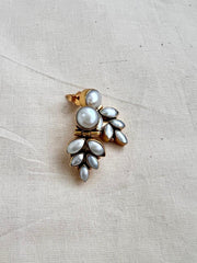 Gold polish pearl studs-Earrings-CI-House of Taamara