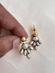 Gold polish pearl studs-Earrings-CI-House of Taamara