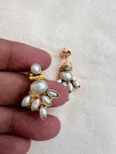 Gold polish pearl studs-Earrings-CI-House of Taamara