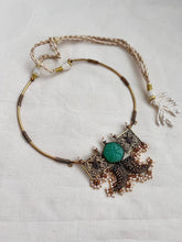 Gold polish statement pendant with hasli-Silver Neckpiece-CI-House of Taamara